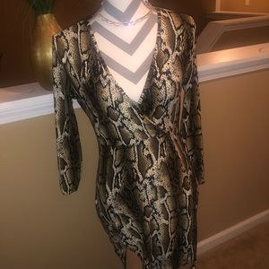 Primi Snake Print Mini Dress